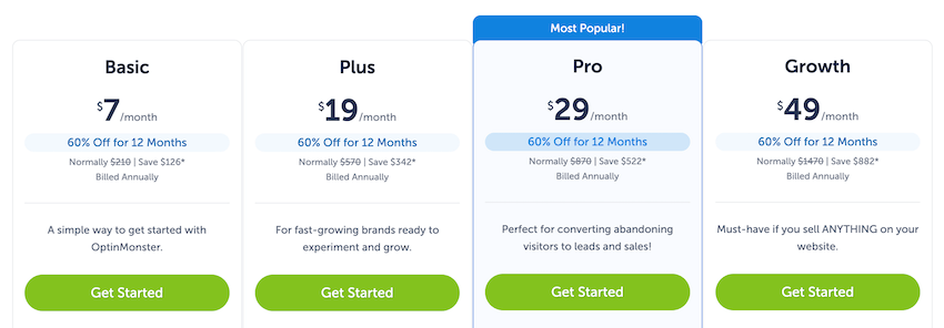 optinmonster black friday pricing