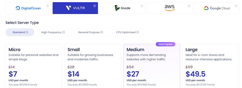 cloudways vultr plans black friday pricing