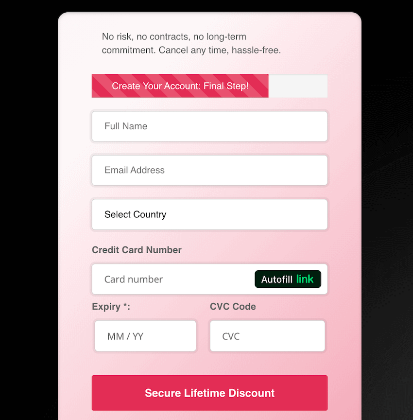 fill card details to avail passion io black friday cyber monday deal