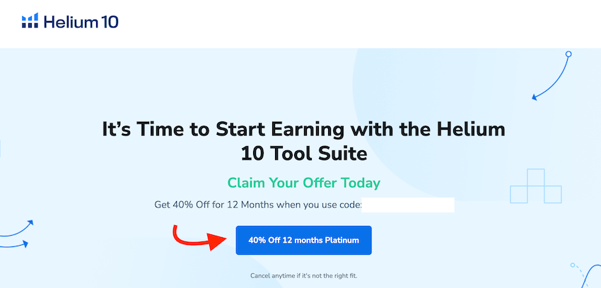 helium 10 black friday sale page