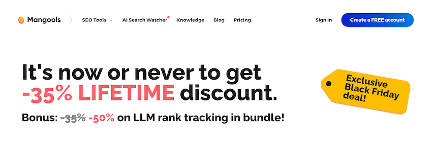 kwfinder black friday page