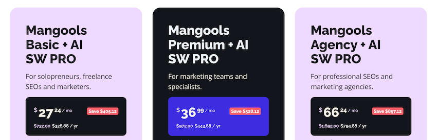 mangools kwfinder black friday seo and ai bundle pricing plans