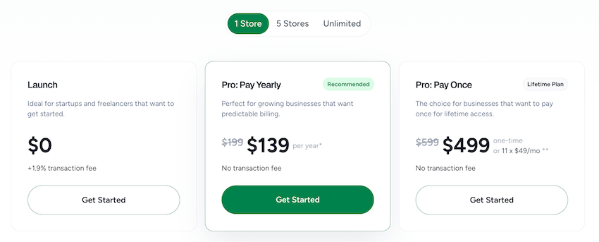surecart black friday 1 store pricing