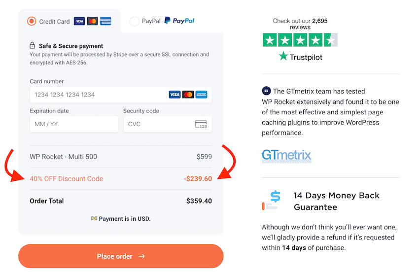 wp rocket black friday checkout coupon applied automatically