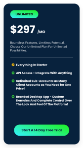 gohighlevel agency unlimited plan gohighlevel 297 plan