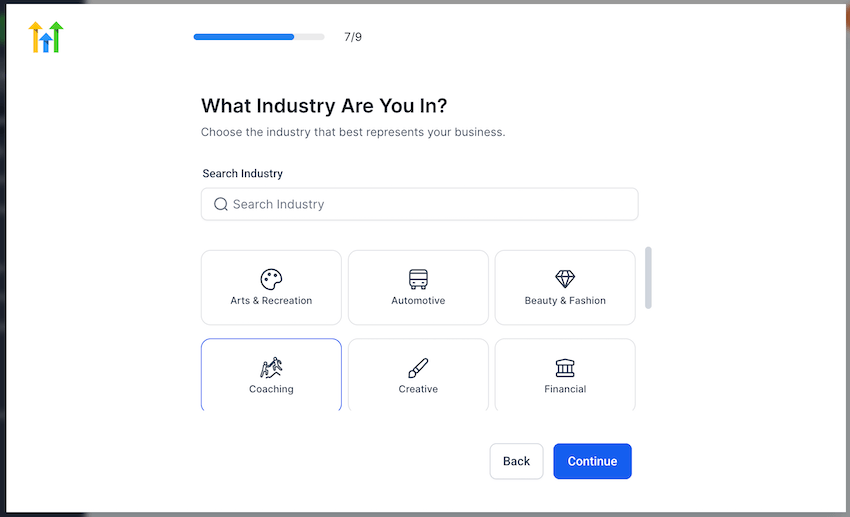 step 7 gohighlevel onboarding question