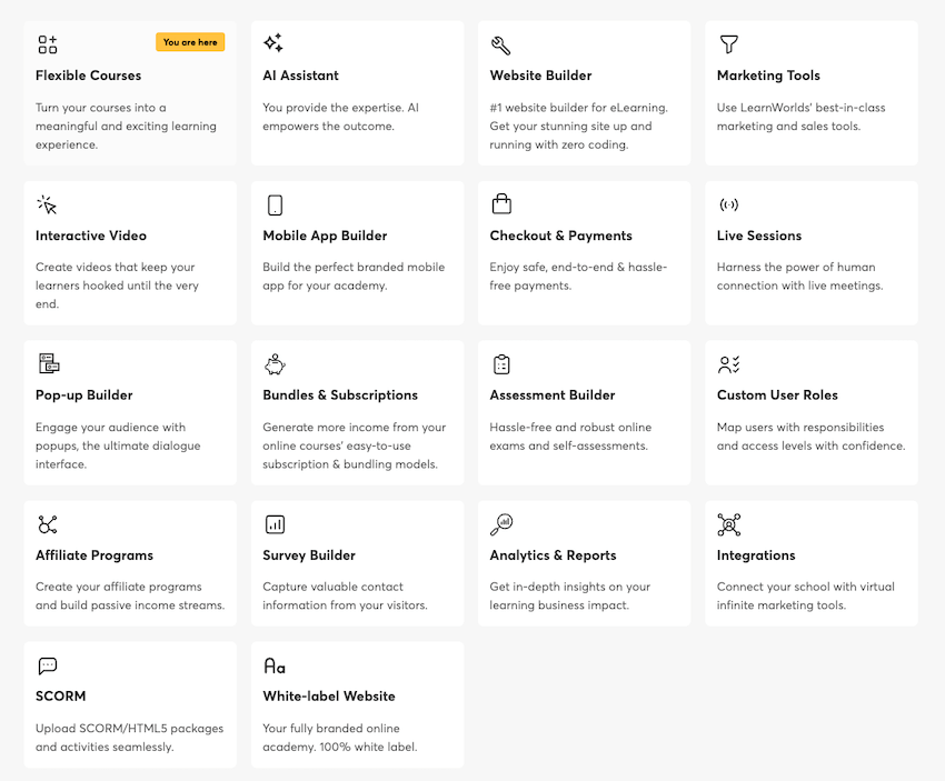 learnworlds is all in one course platform