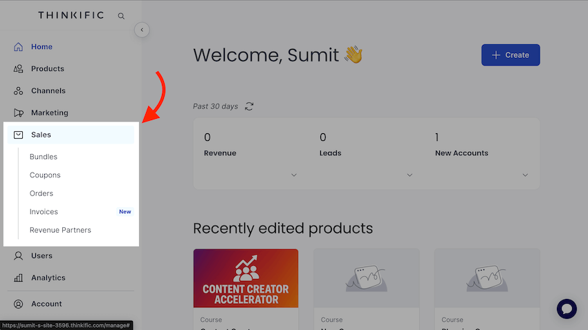 thinkific sales tools create bundles and coupons