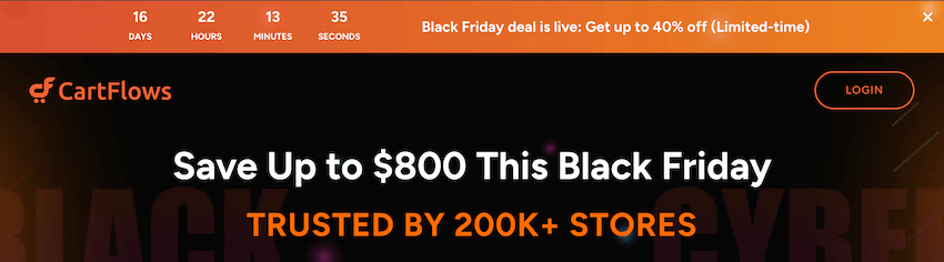 cartflows black friday sale page