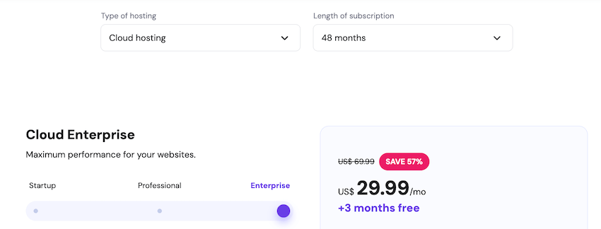 hostinger cloud hosting black friday pricing 3rd plan