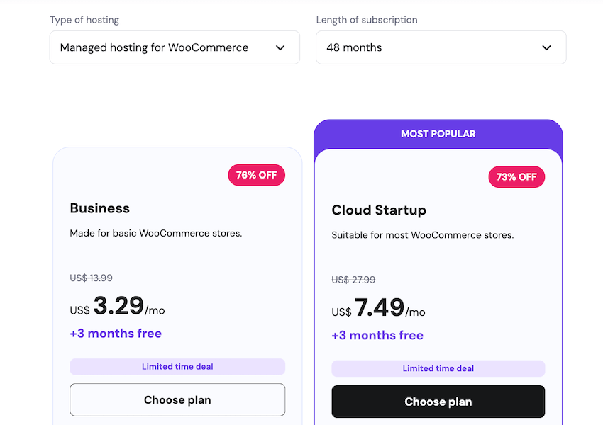 hostinger managed woo commerce hosting black friday pricing