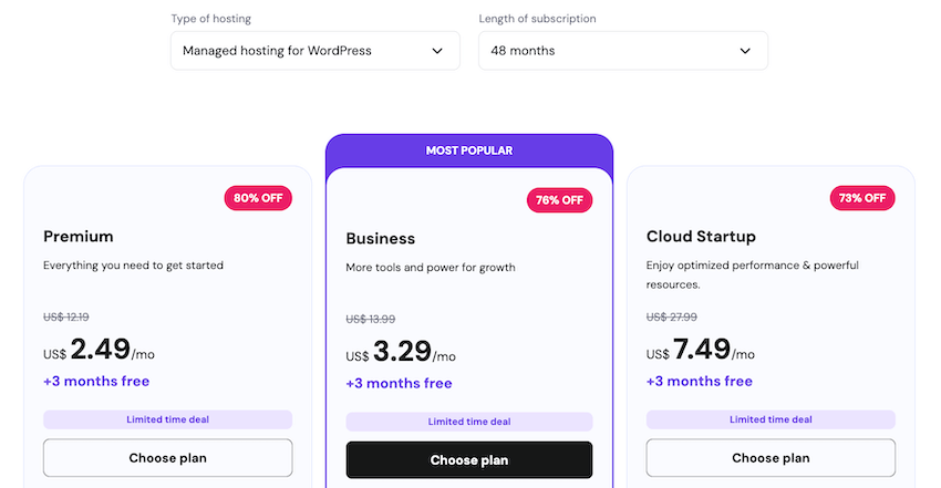 hostinger managed wordpress hosting black friday pricing