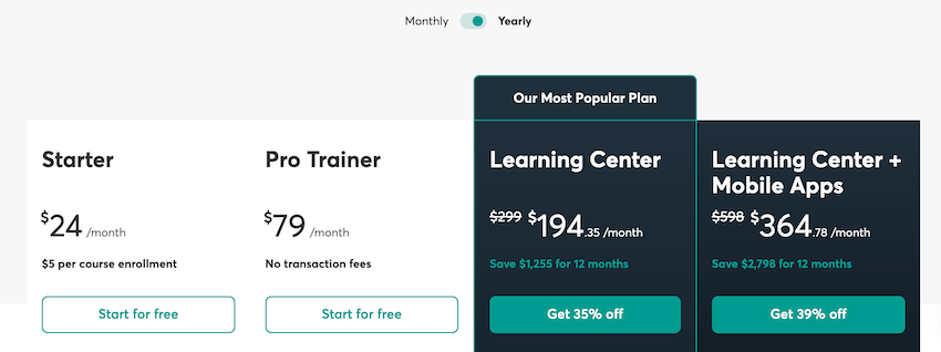 learnworlds black friday pricing