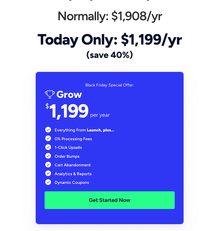 samcart black friday pricing