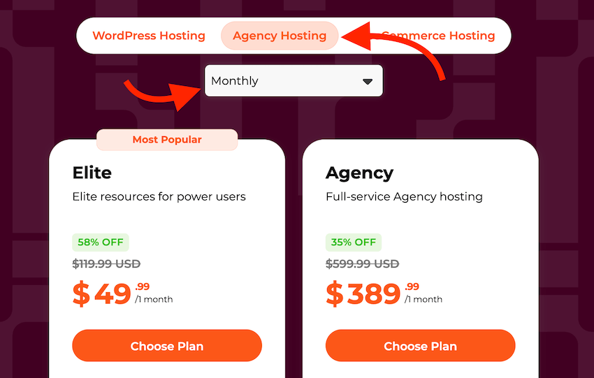 wpx black friday agency 58 percent off monthly plans