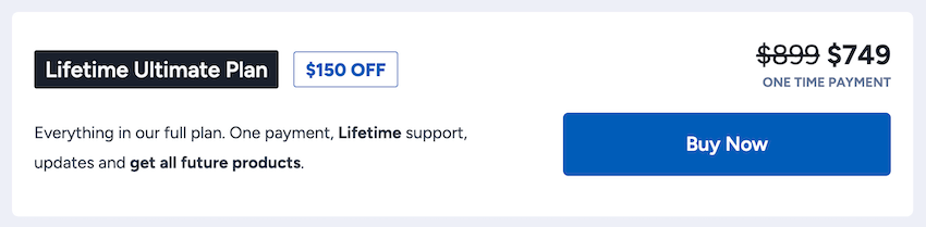 kadence wp black friday pricing for lifetime plan