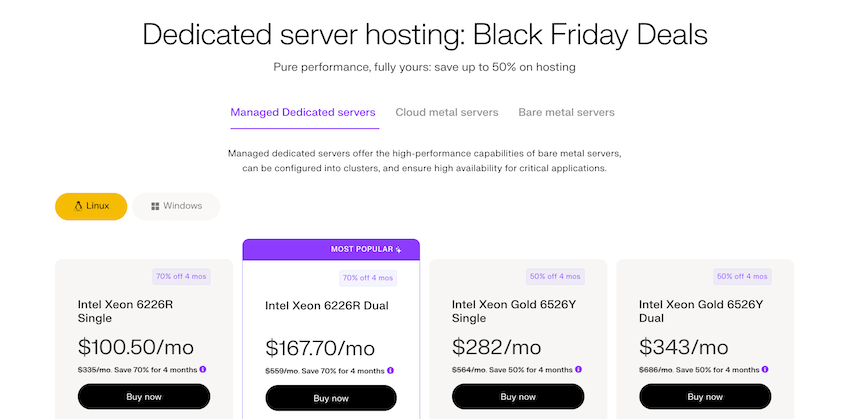 liquid web dedicated server hosting pricing