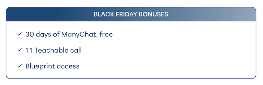 teachable black friday bonuses