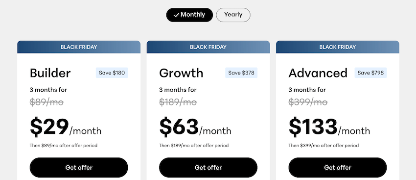 teachable black friday pricing