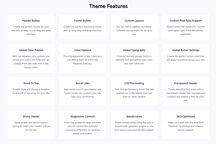 what is included in kadence wp black friday deal