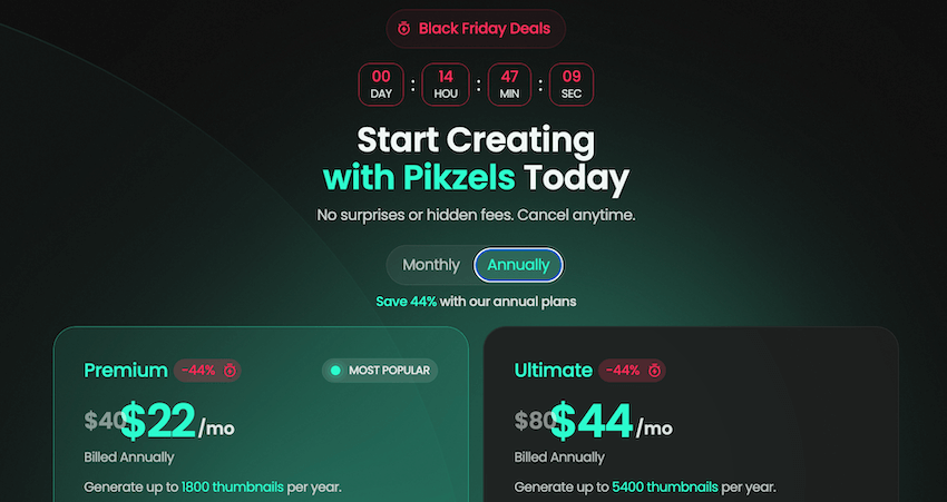 pikzels ai black friday deal